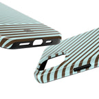 Asymmetrical Lines iPhone Case | Blue and Brown