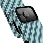 Angelina Stripes | Blue - MagSafe iPhone Case