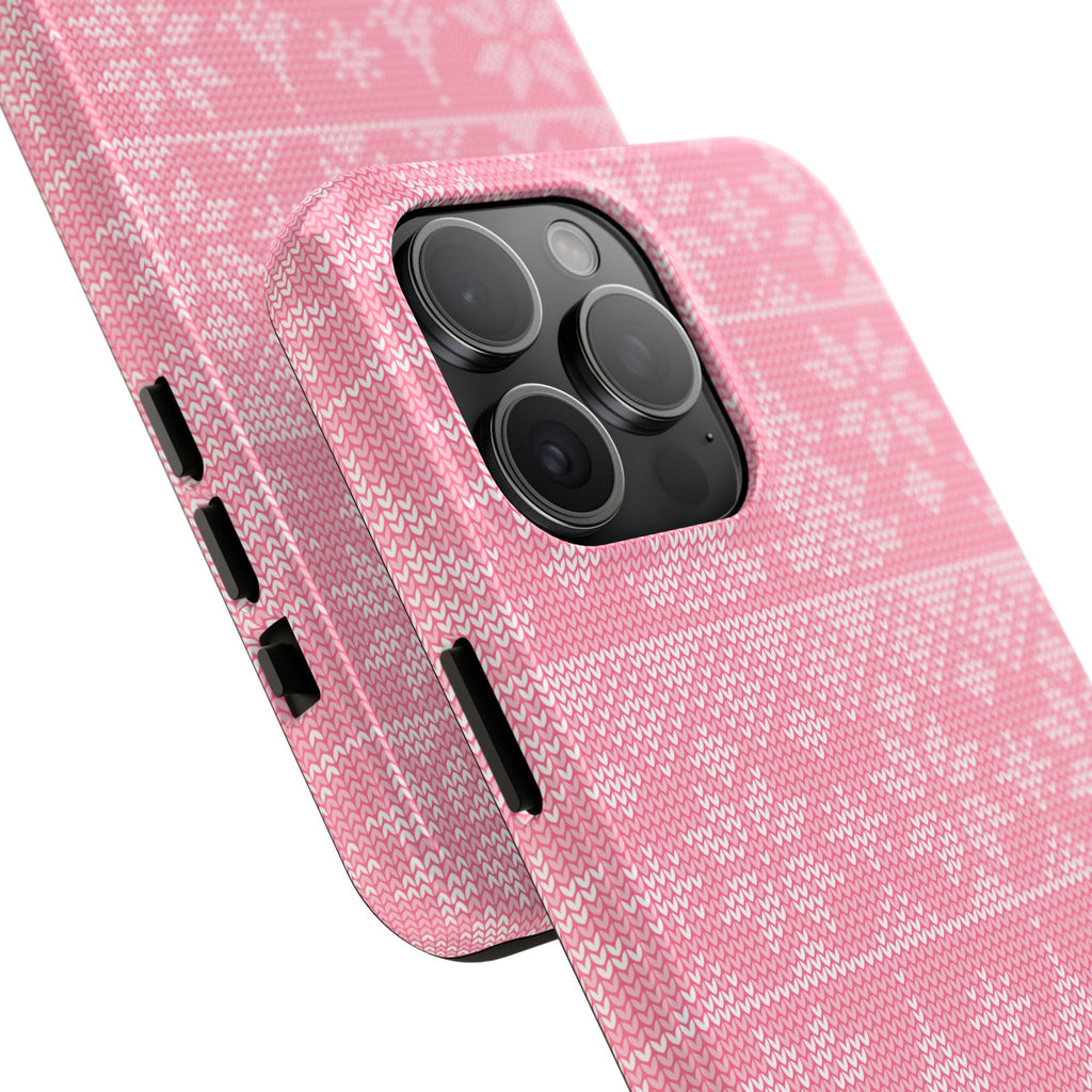 Holiday Knit | Pink iPhone Case