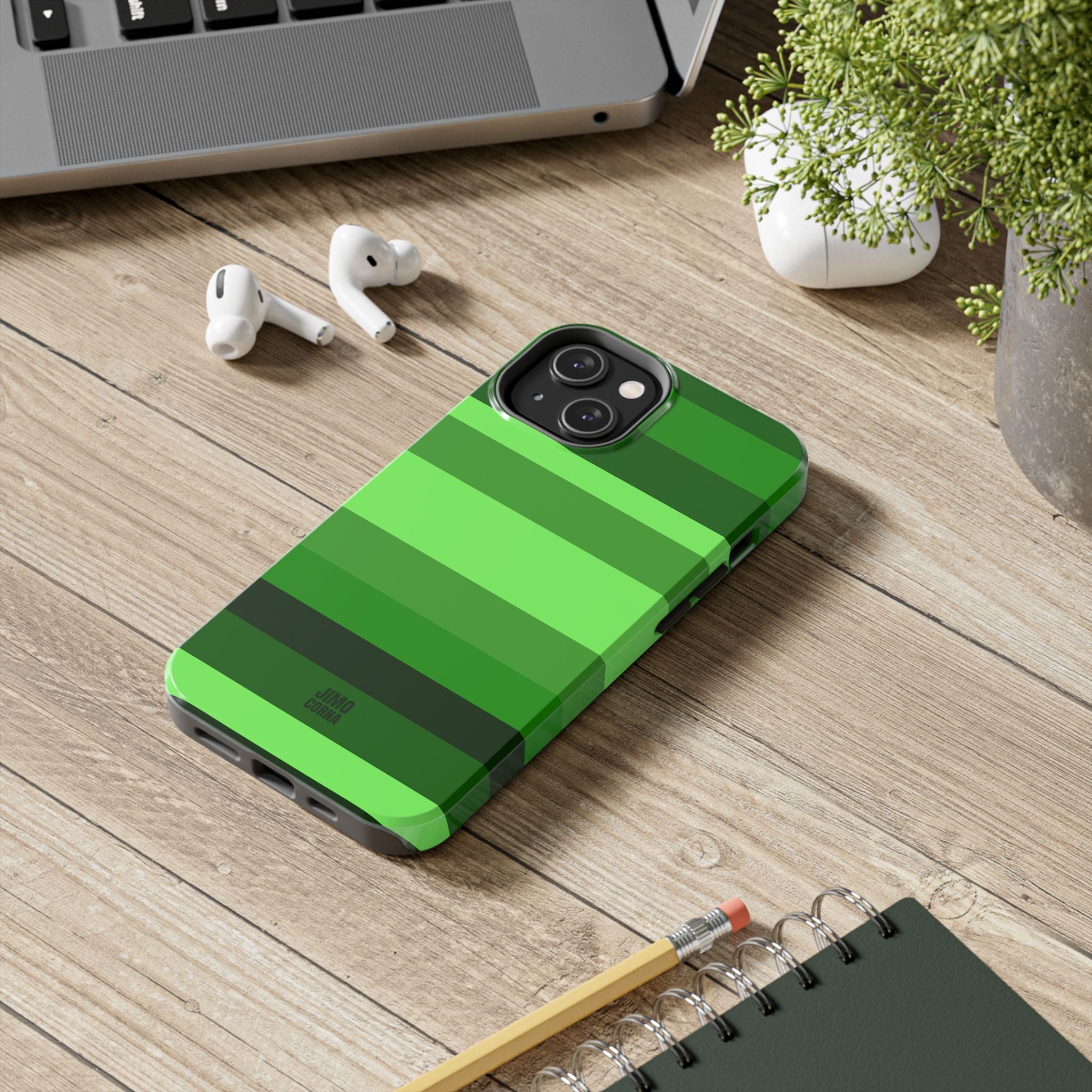 Matcha Stripe iPhone Case