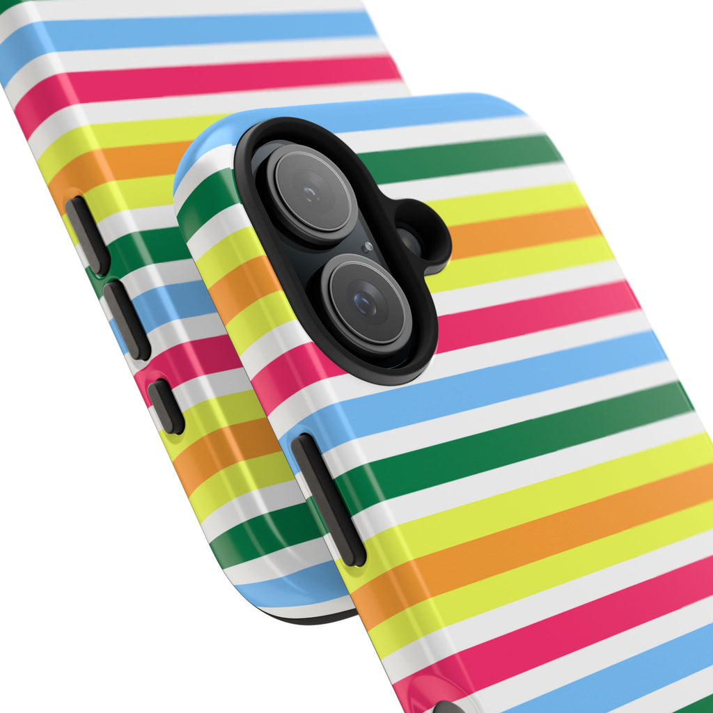 Rainbow Sorbet Stripe iPhone Case