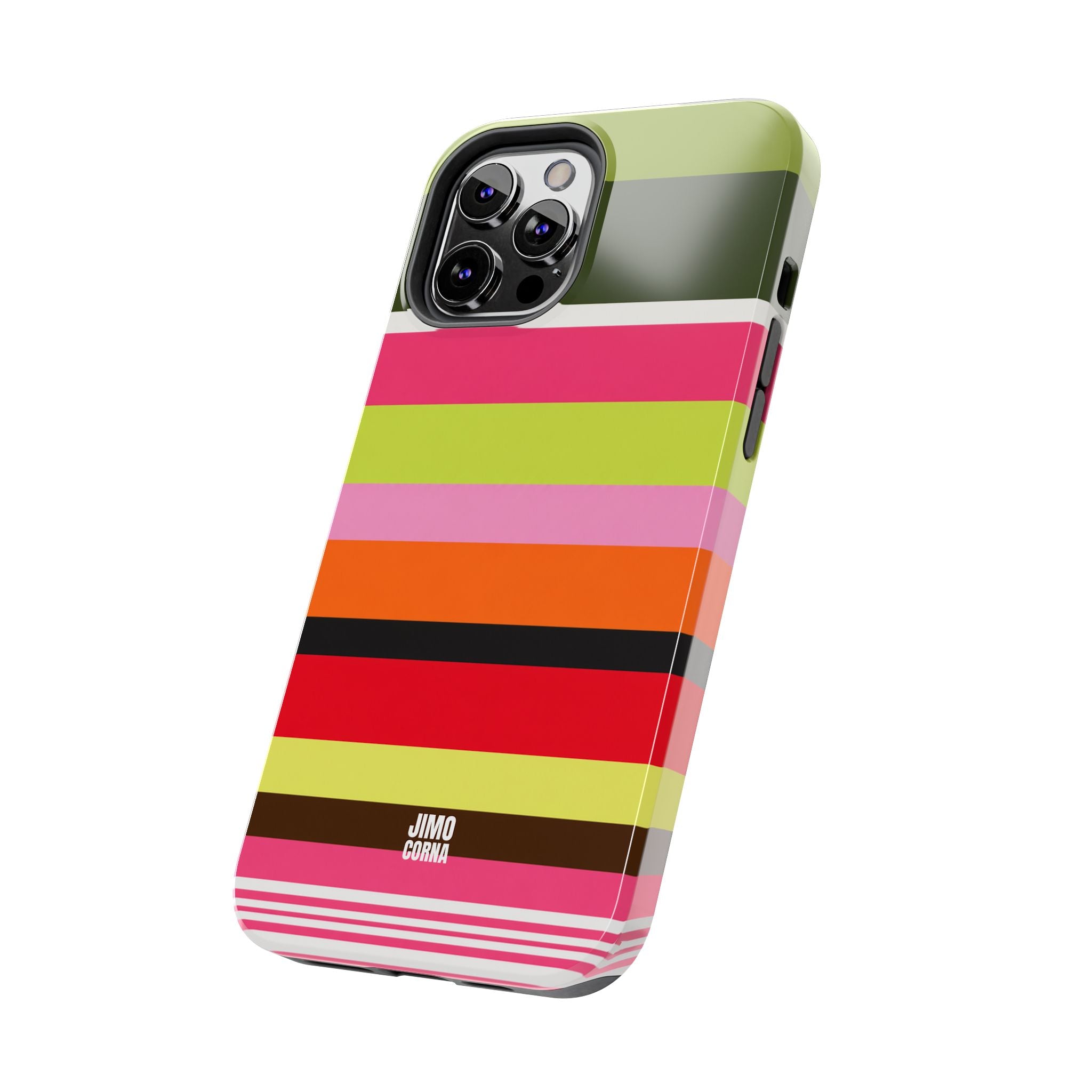 Berry Citrus Stripe iPhone Case