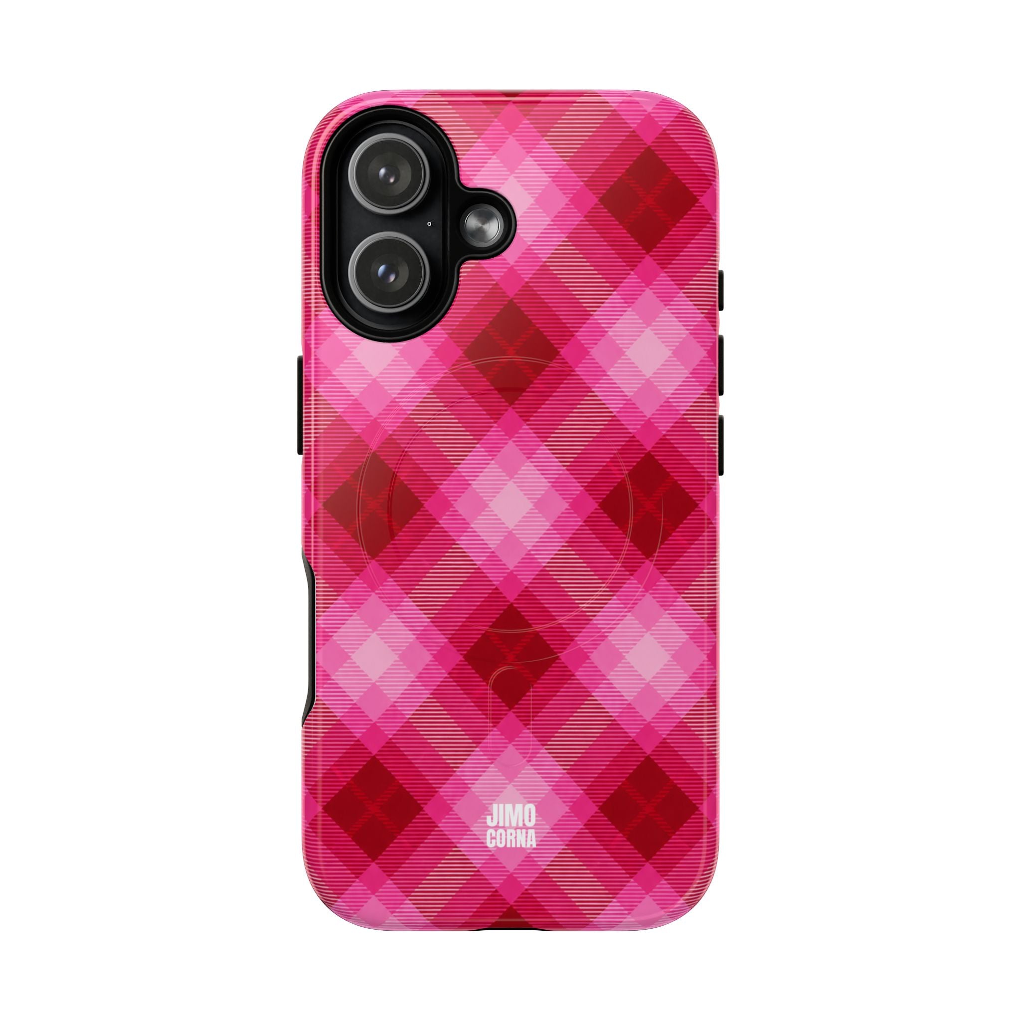 Pink Picnic Plaid MagSafe iPhone Case