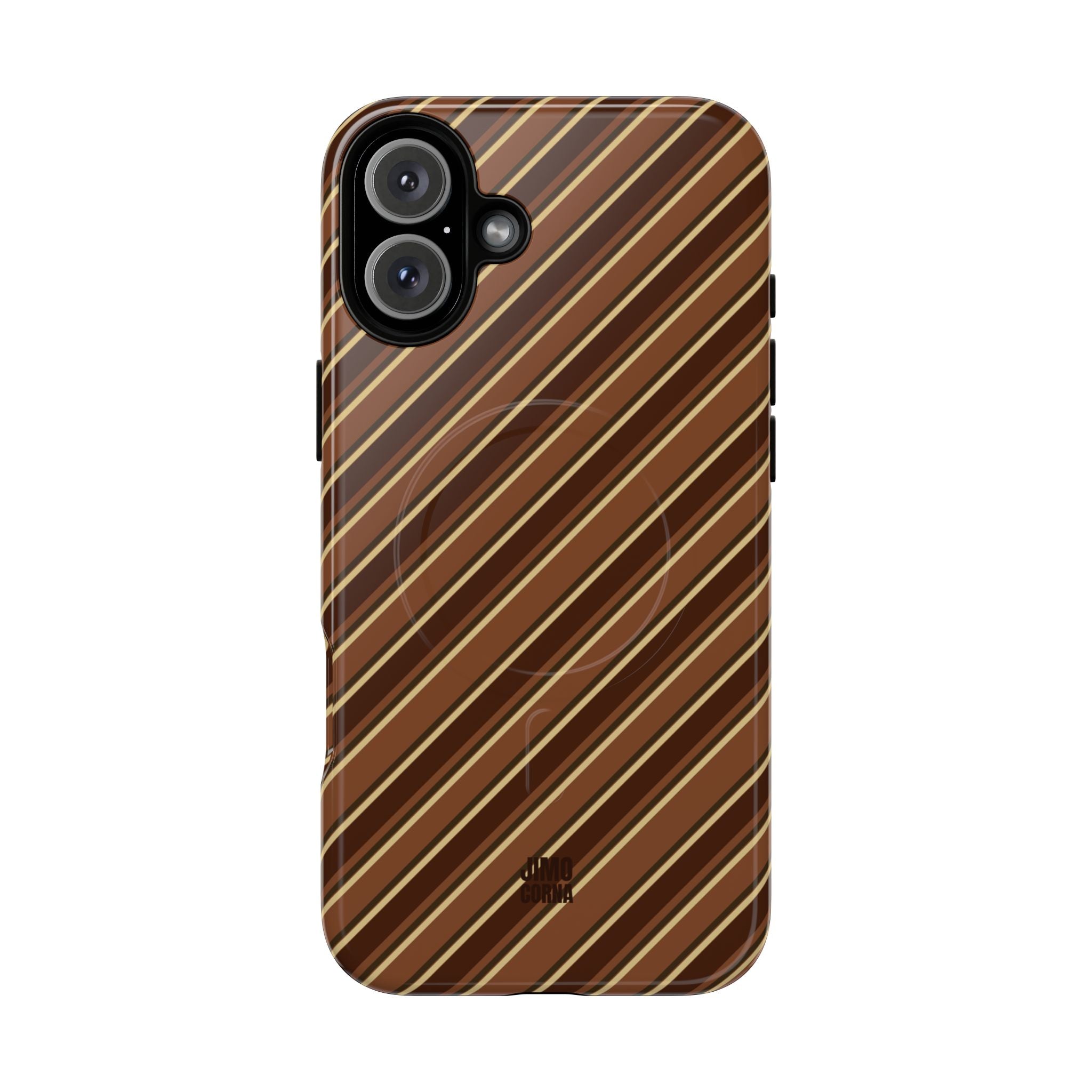 Angelina Stripes | Brown - MagSafe iPhone Case