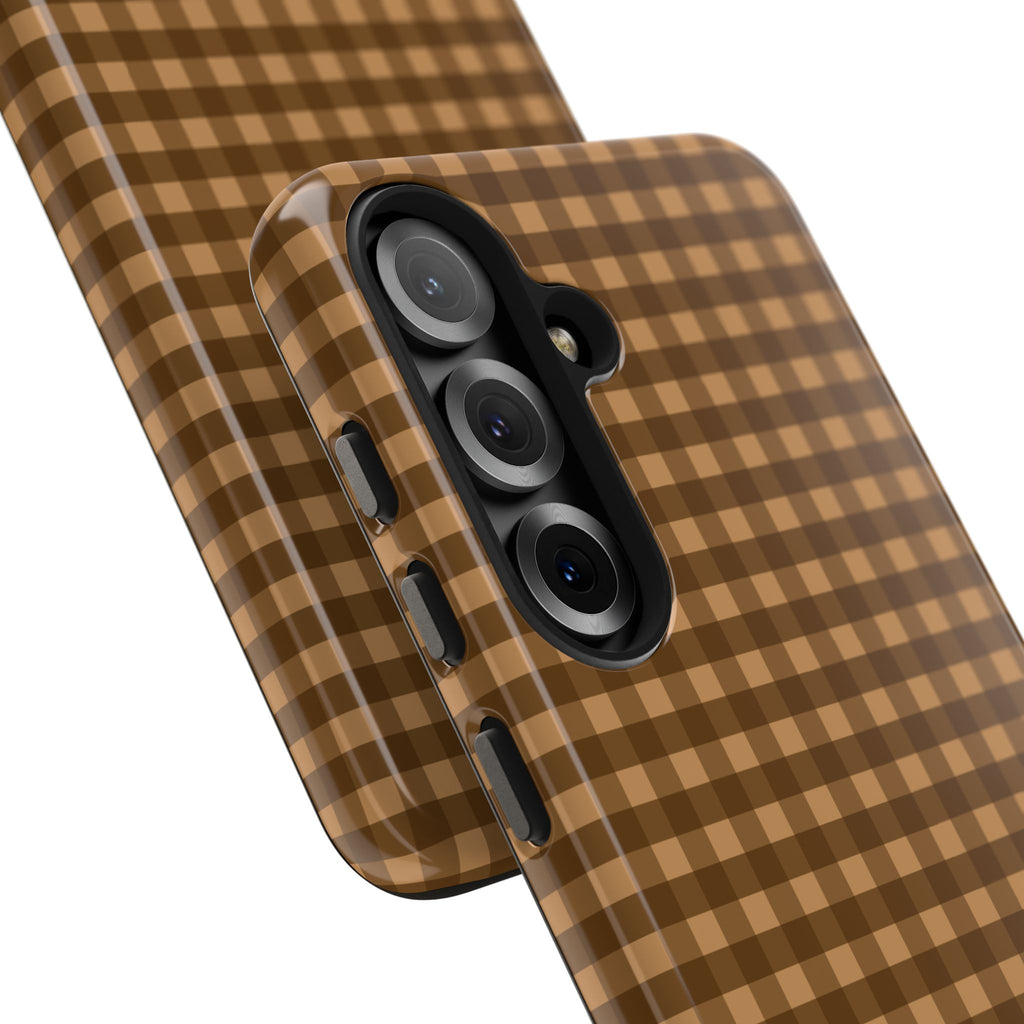 Farm Gingham Samsung Galaxy Case | Brown
