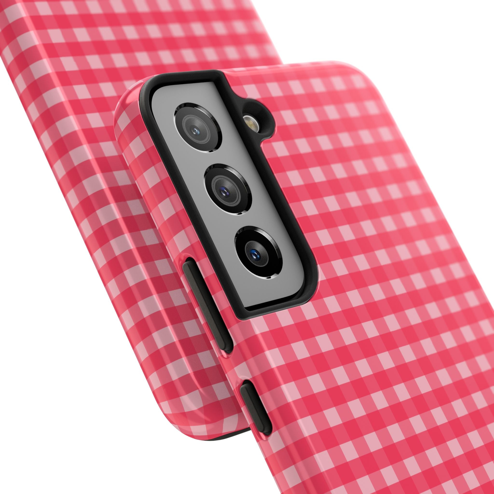 Farm Gingham Samsung Galaxy Case | Hot Pink