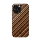 Angelina Stripes | Brown - iPhone Case