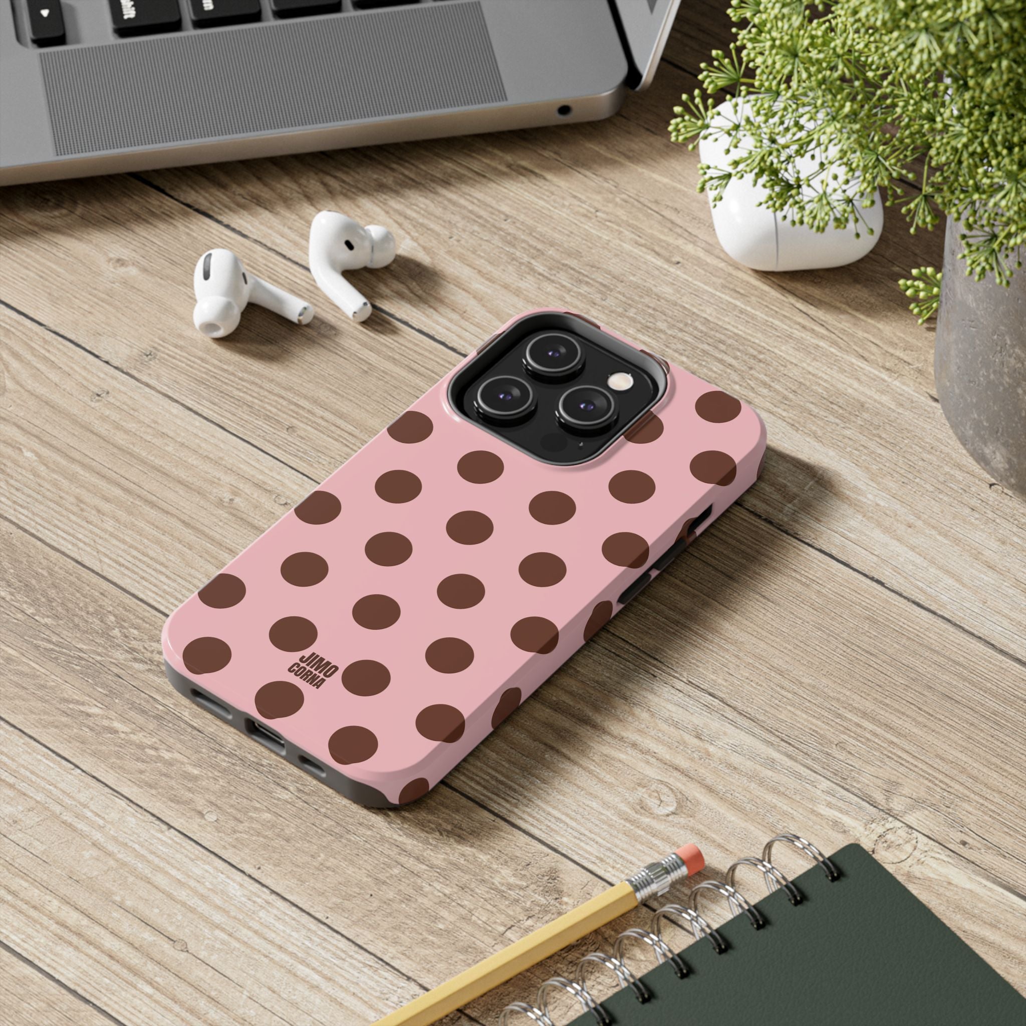 Big Polka Dot | Pink and Brown