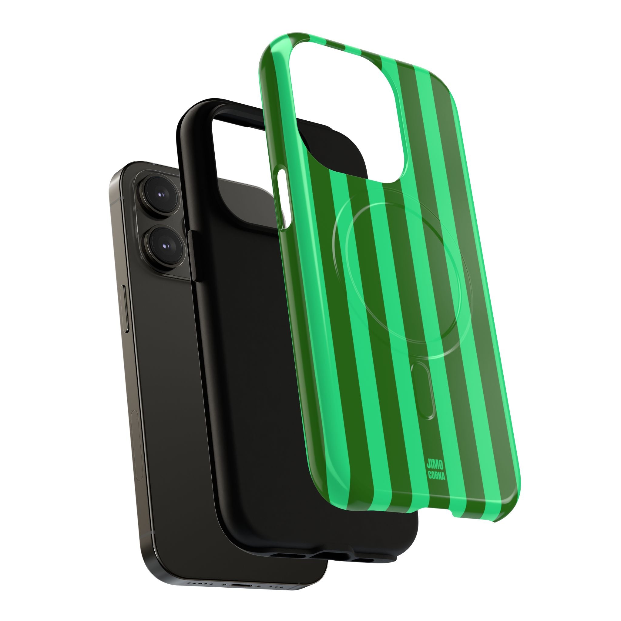 Bold Stripes MagSafe iPhone Case | Olive Green