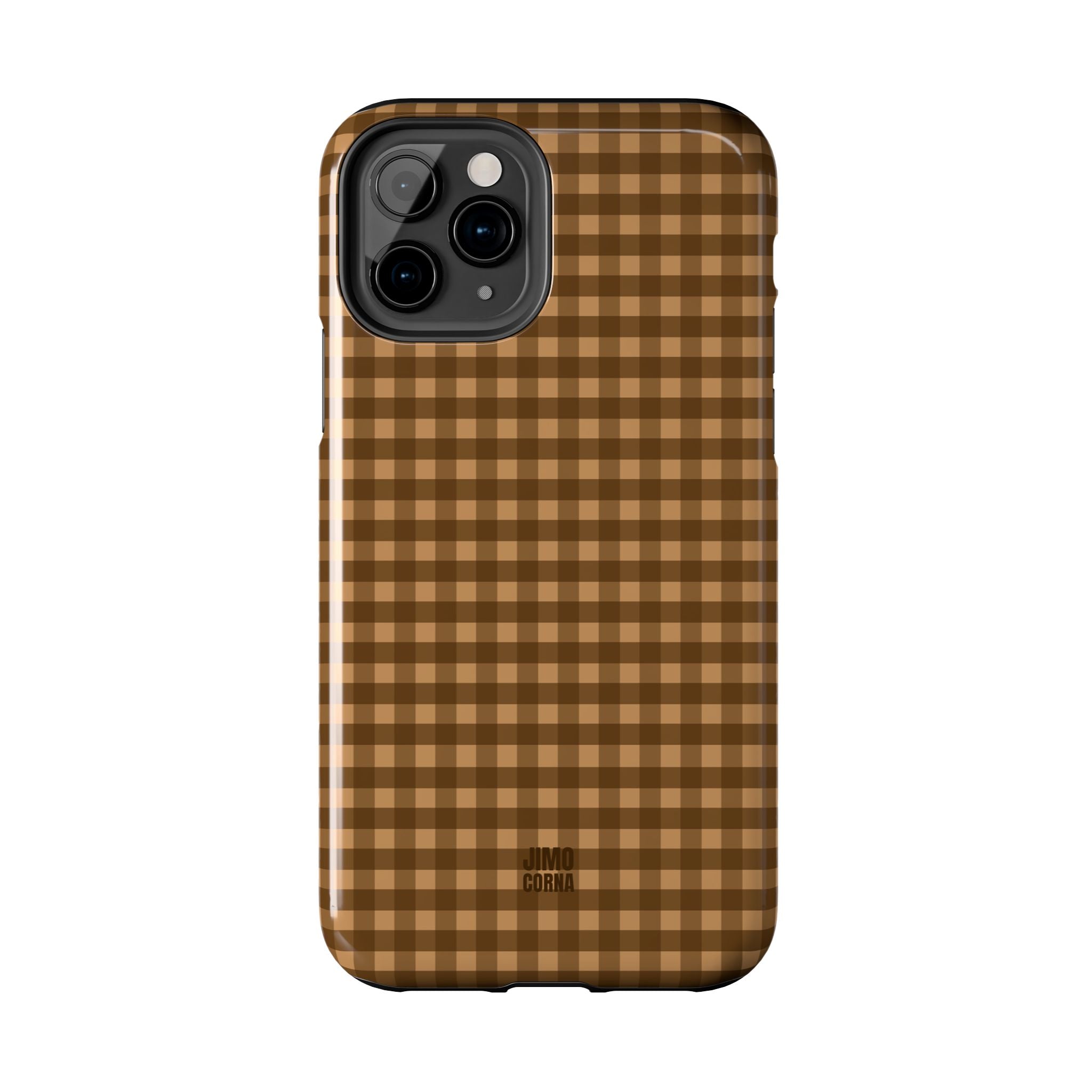 Farm Gingham iPhone Case | Brown