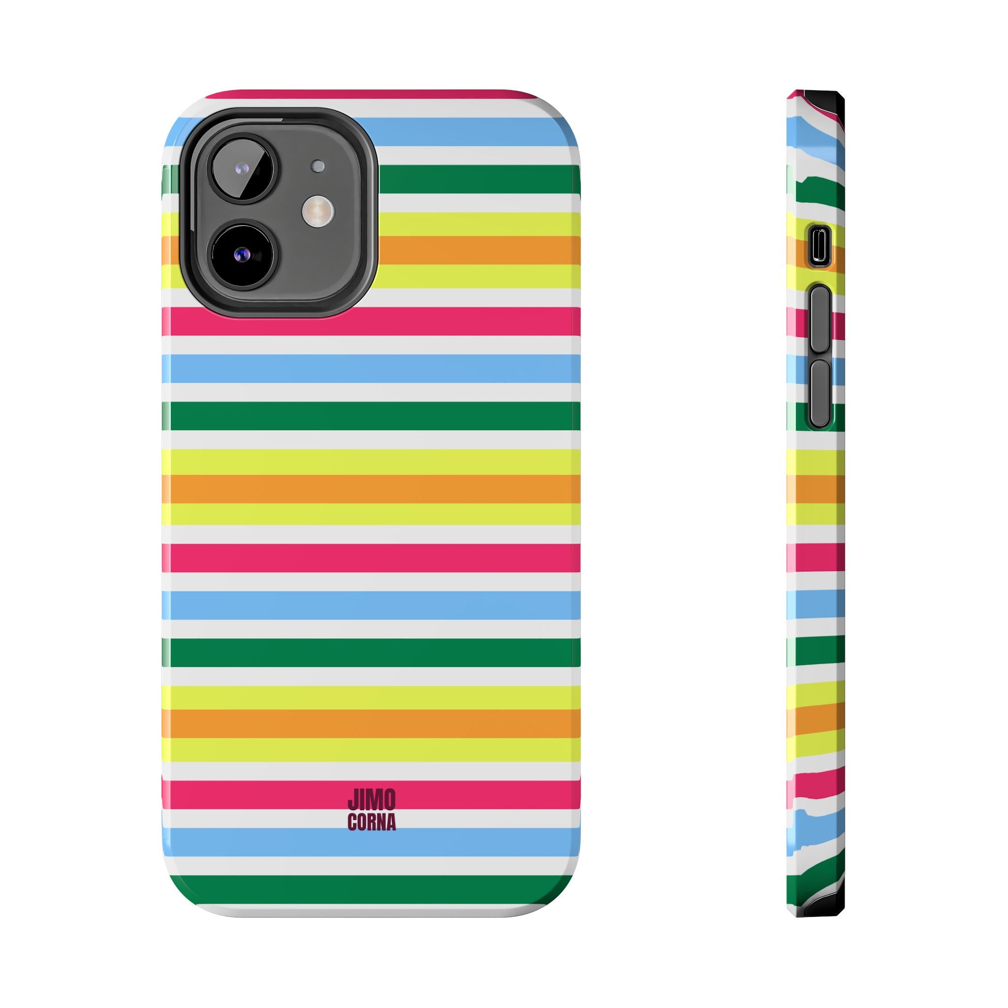 Rainbow Sorbet Stripe iPhone Case