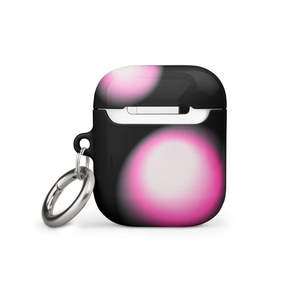 Pink and Black Aura Airpods Case