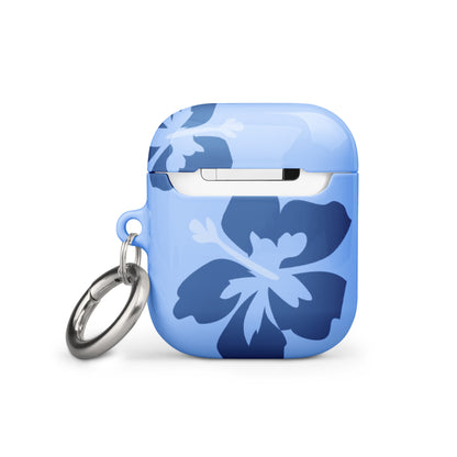 Blue Hibiscus Airpods Case