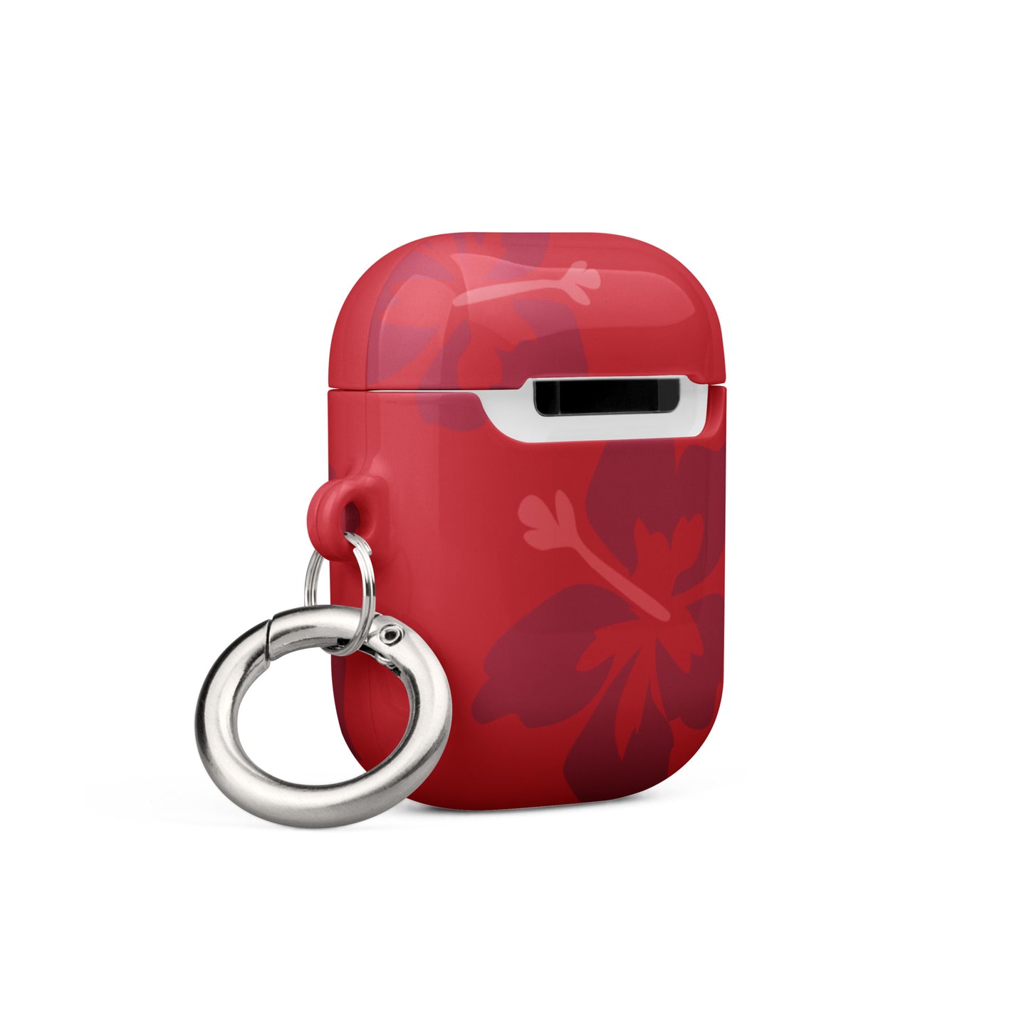 Red Hibiscus Airpods Case