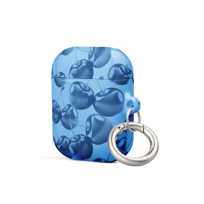 Blue Retro Cherries Airpods Case