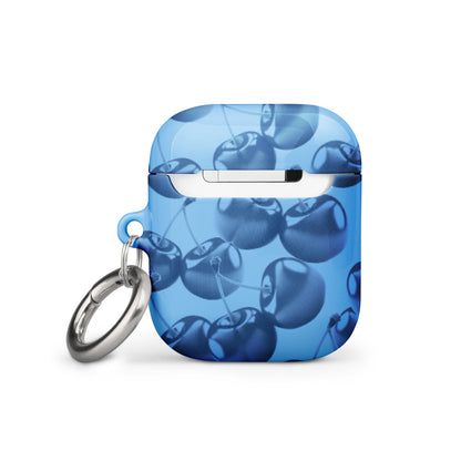 Blue Retro Cherries Airpods Case