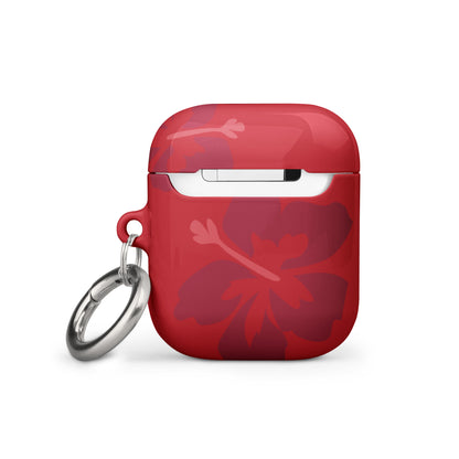 Red Hibiscus Airpods Case