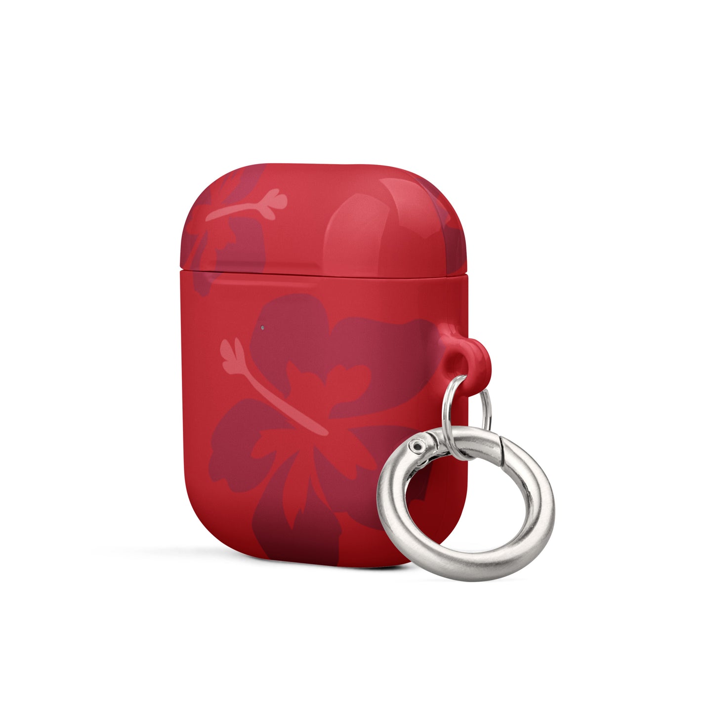 Red Hibiscus Airpods Case