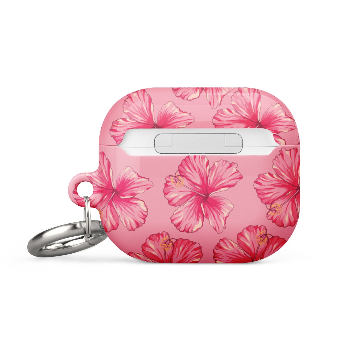 Pink Hibiscus Airpods Case