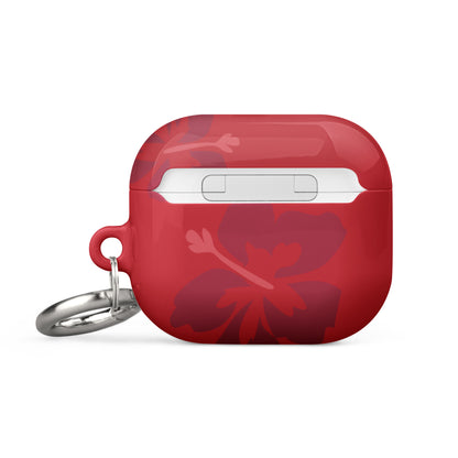 Red Hibiscus Airpods Case