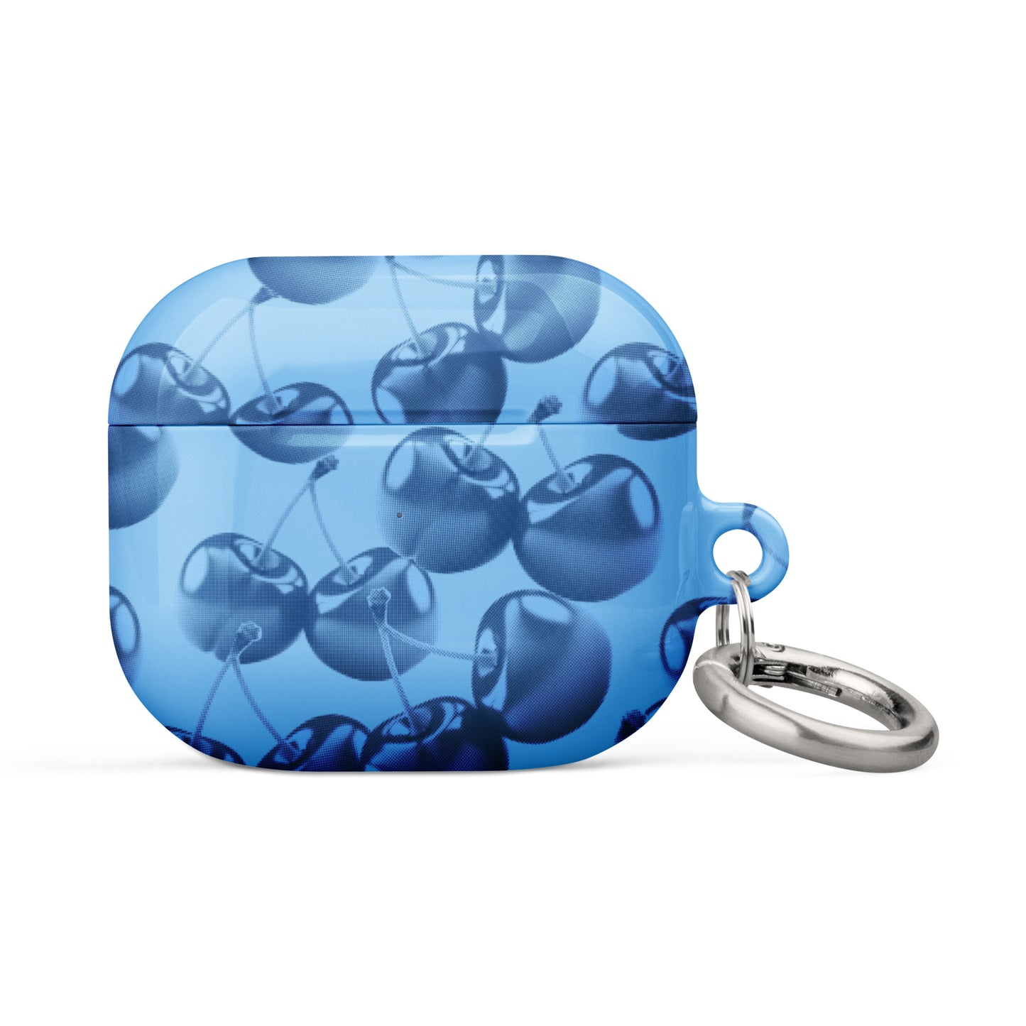 Blue Retro Cherries Airpods Case