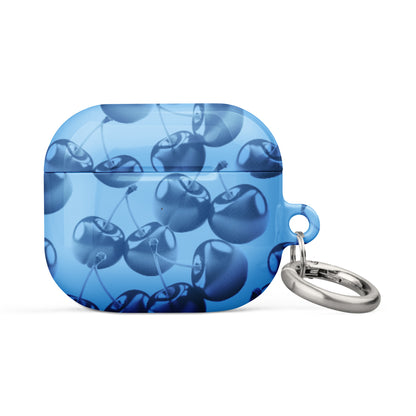 Blue Retro Cherries Airpods Case