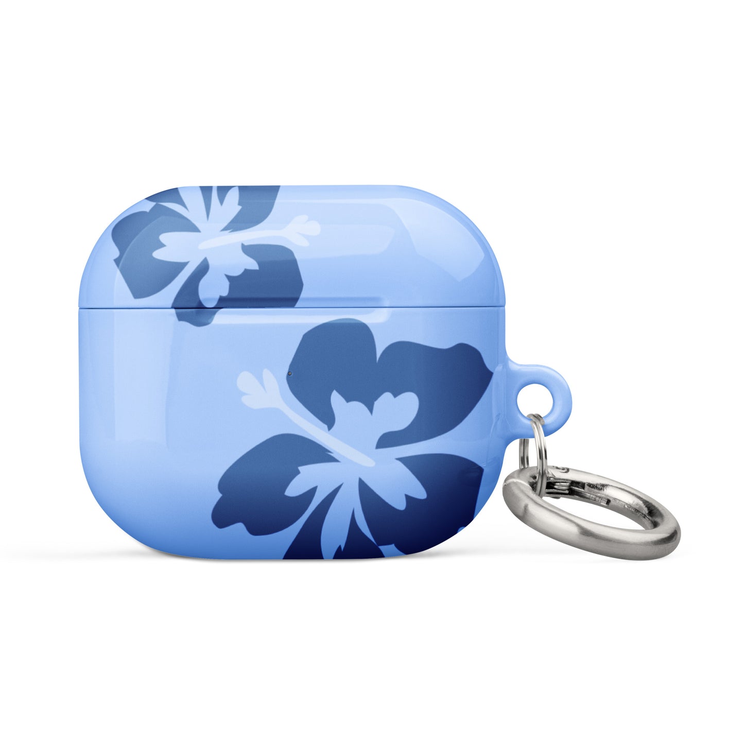 Blue Hibiscus Airpods Case