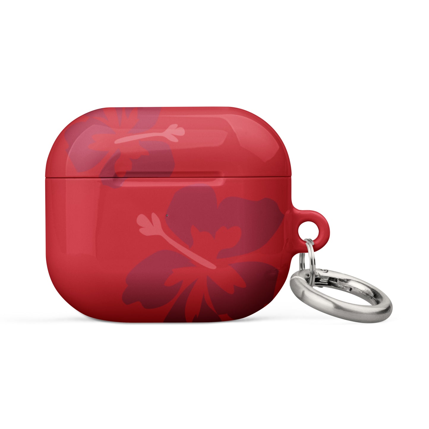 Red Hibiscus Airpods Case