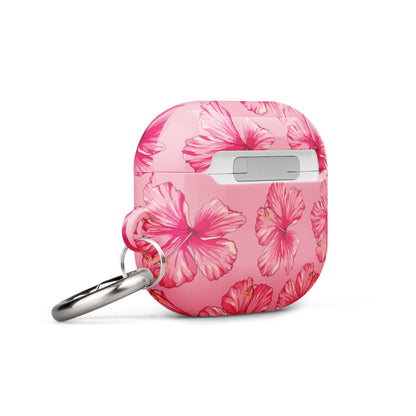 Pink Hibiscus Airpods Case