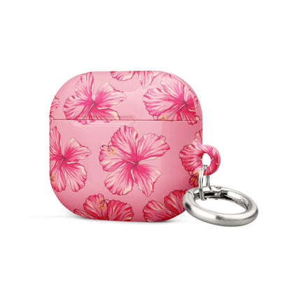 Pink Hibiscus Airpods Case