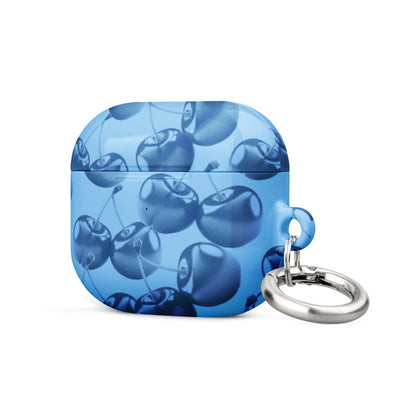 Blue Retro Cherries Airpods Case