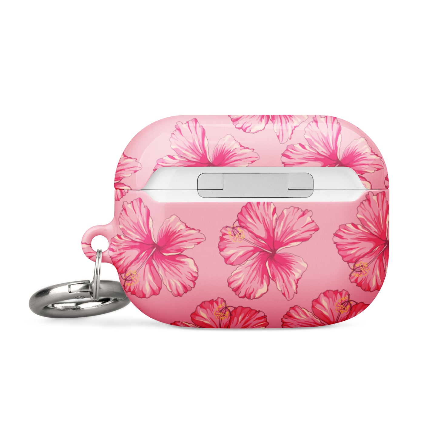 Pink Hibiscus Airpods Case