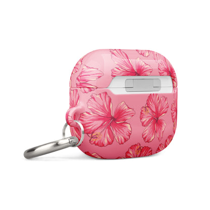 Pink Hibiscus Airpods Case