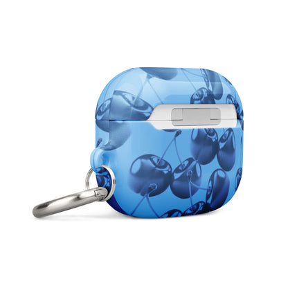 Blue Retro Cherries Airpods Case