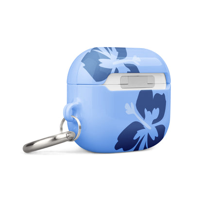 Blue Hibiscus Airpods Case