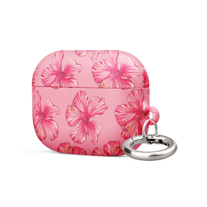 Pink Hibiscus Airpods Case