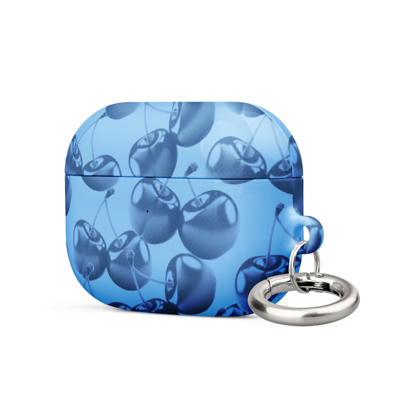 Blue Retro Cherries Airpods Case