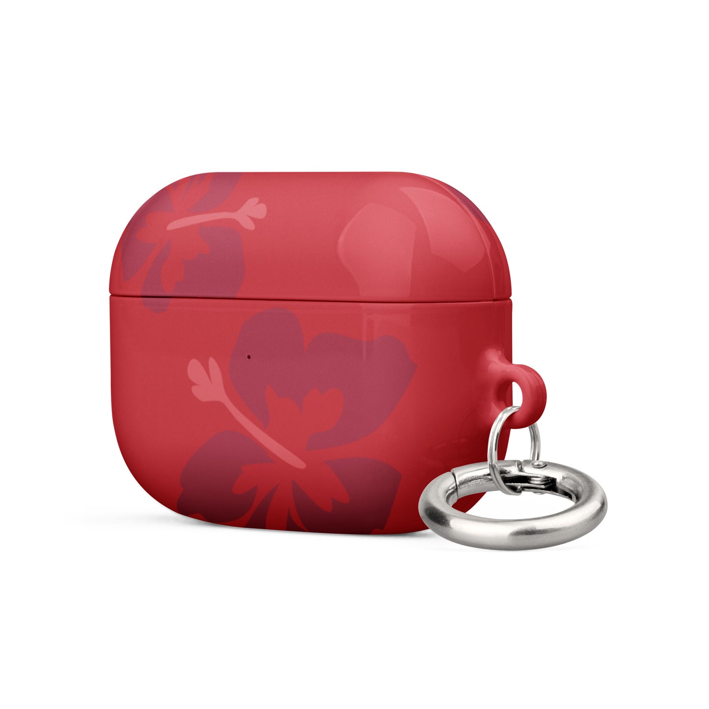 Red Hibiscus Airpods Case