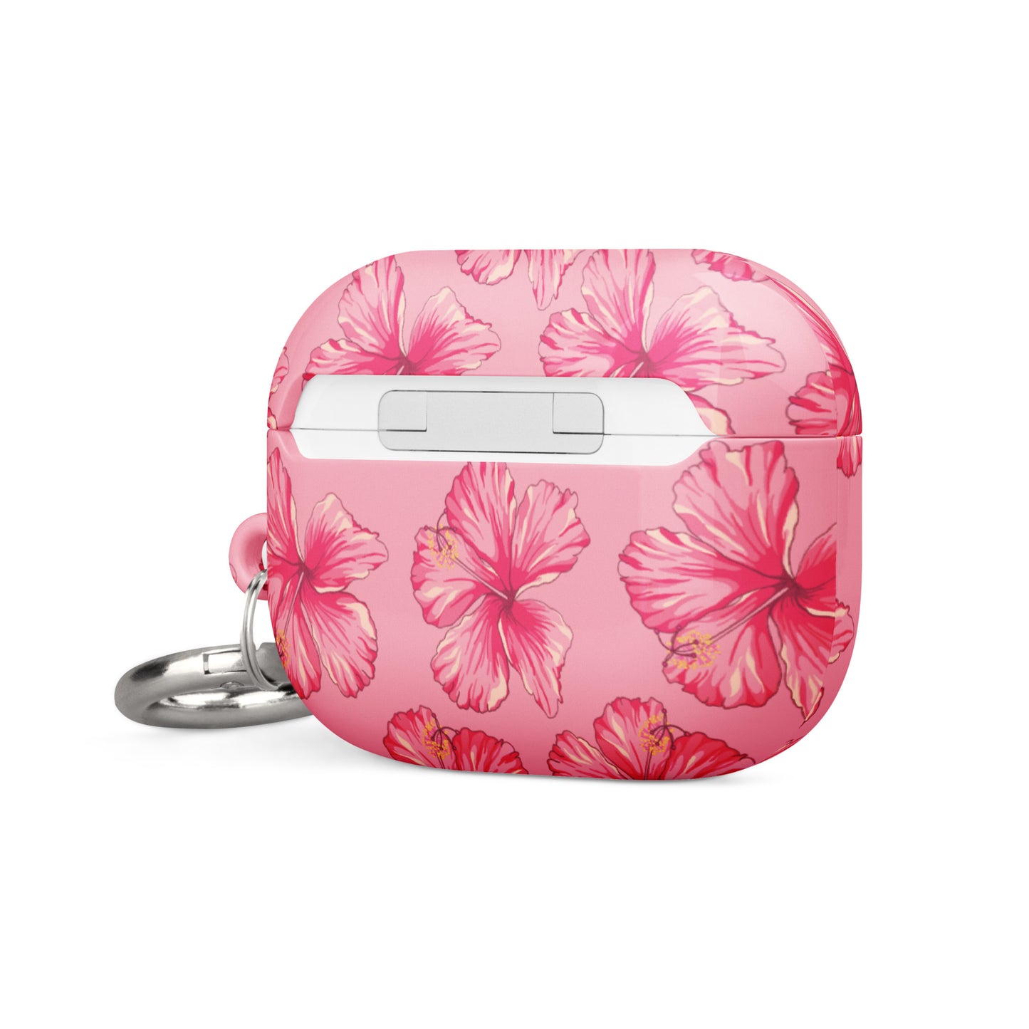 Pink Hibiscus Airpods Case