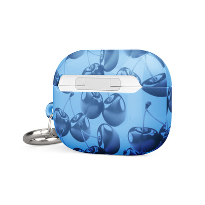 Blue Retro Cherries Airpods Case