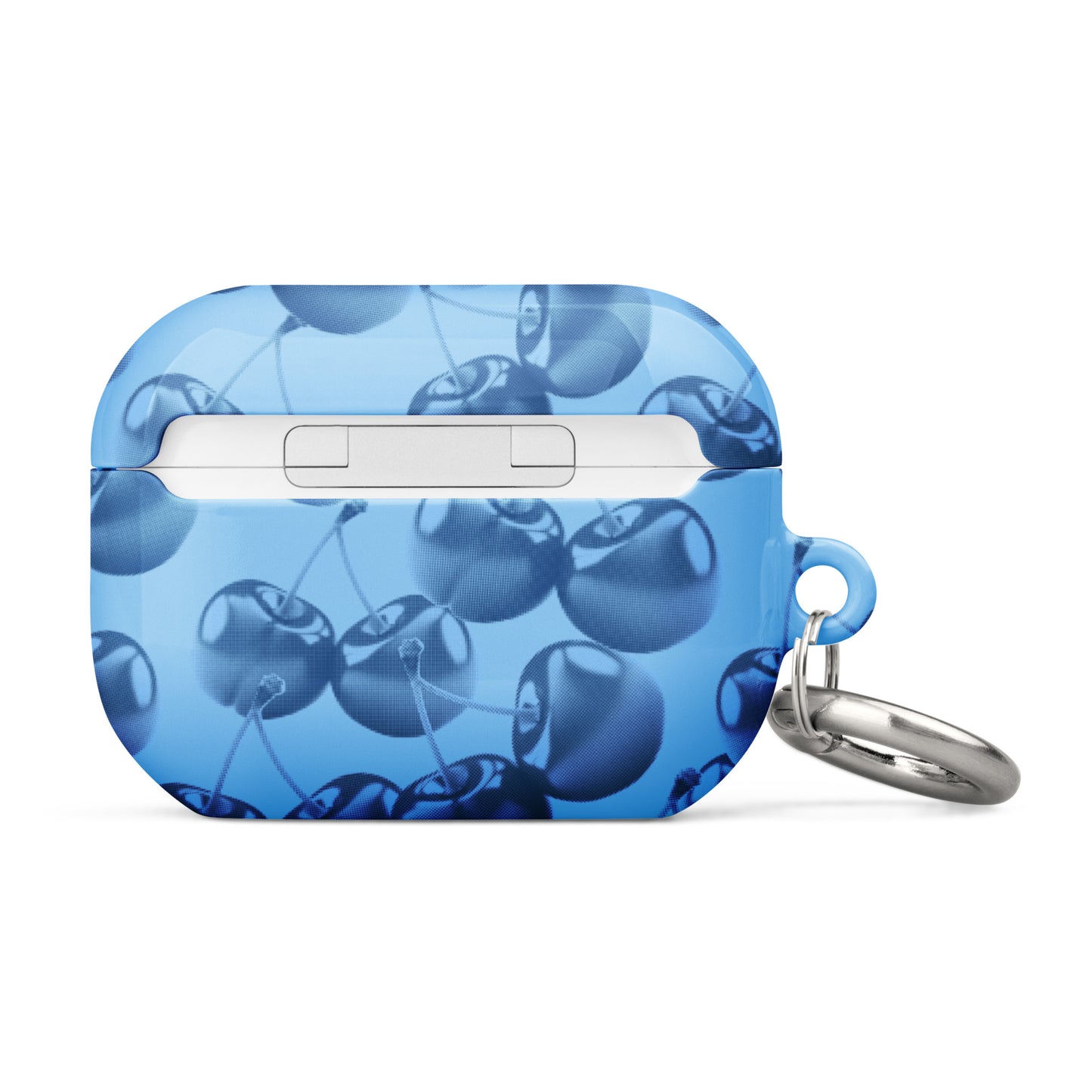 Blue Retro Cherries Airpods Case