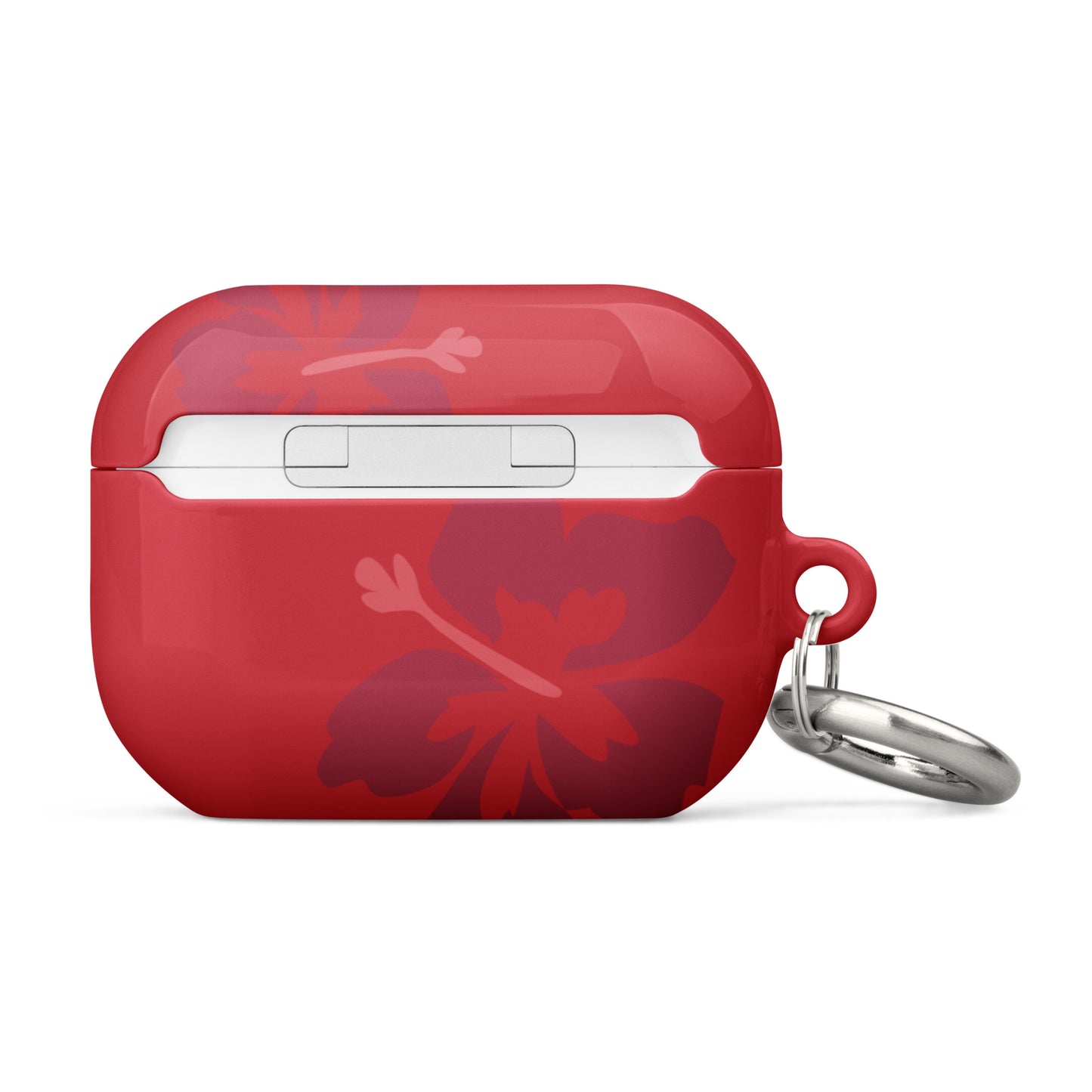 Red Hibiscus Airpods Case