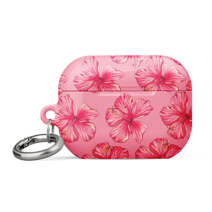 Pink Hibiscus Airpods Case