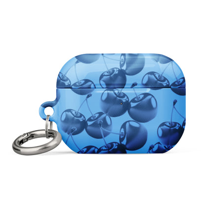 Blue Retro Cherries Airpods Case