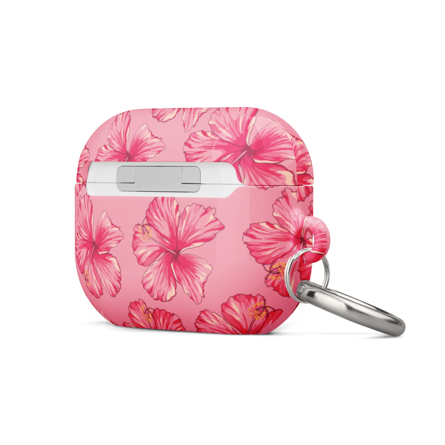 Pink Hibiscus Airpods Case