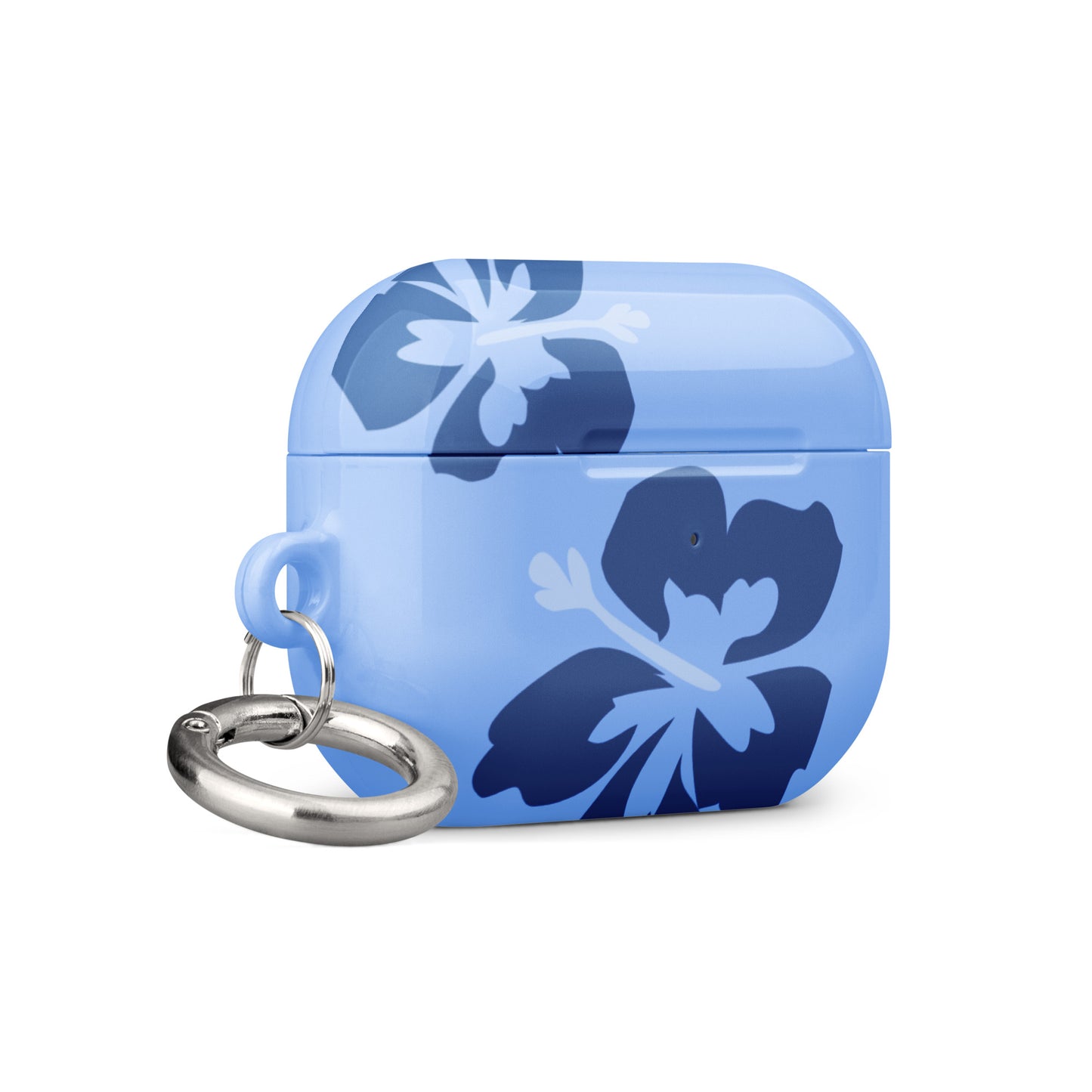 Blue Hibiscus Airpods Case