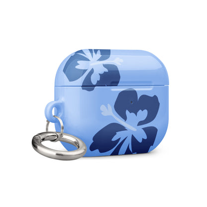 Blue Hibiscus Airpods Case