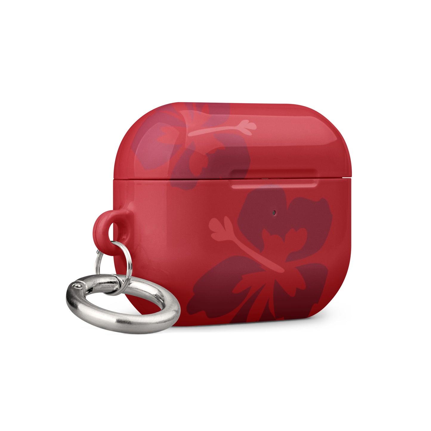 Red Hibiscus Airpods Case